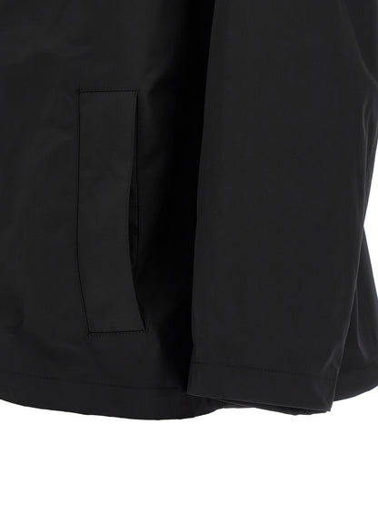 Hooded Parka by Balenciaga for men in polyester twill black, presenting a cosy silhouette with distinctive hooded & windproof and a refined .