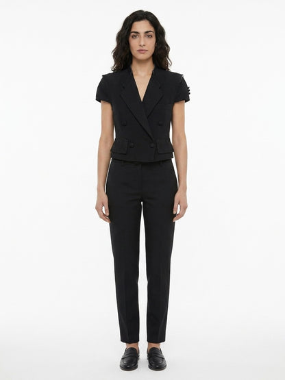 Dolce & Gabbana Black Elastane Blazer