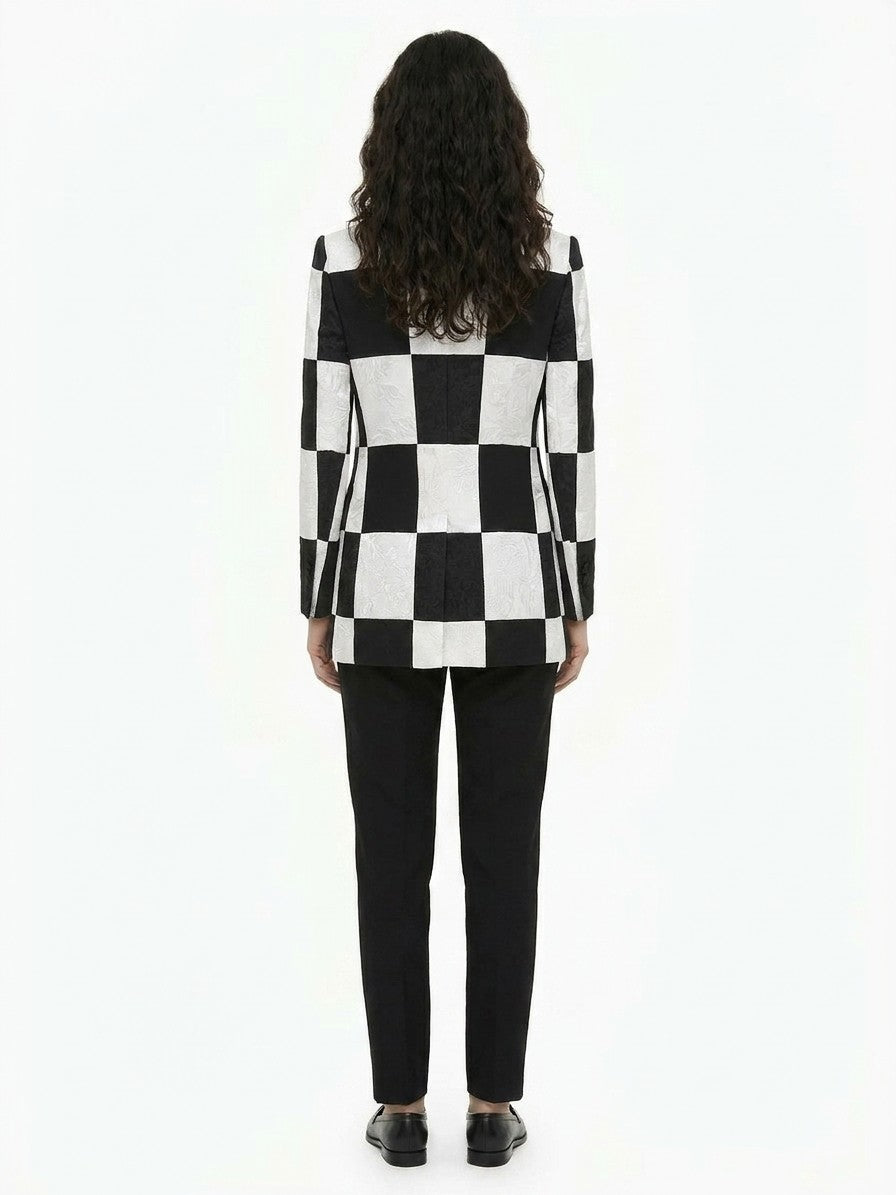 Blazer by Dolce & Gabbana for women in polyester cotton viscose & silk multicolor showcases a discerning silhouette, elegantly detailed with a sophisticated and premium for a truly discerning finish.