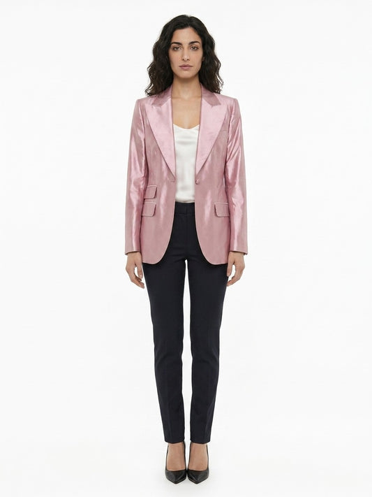 Dolce & Gabbana Pink Silk Blazer