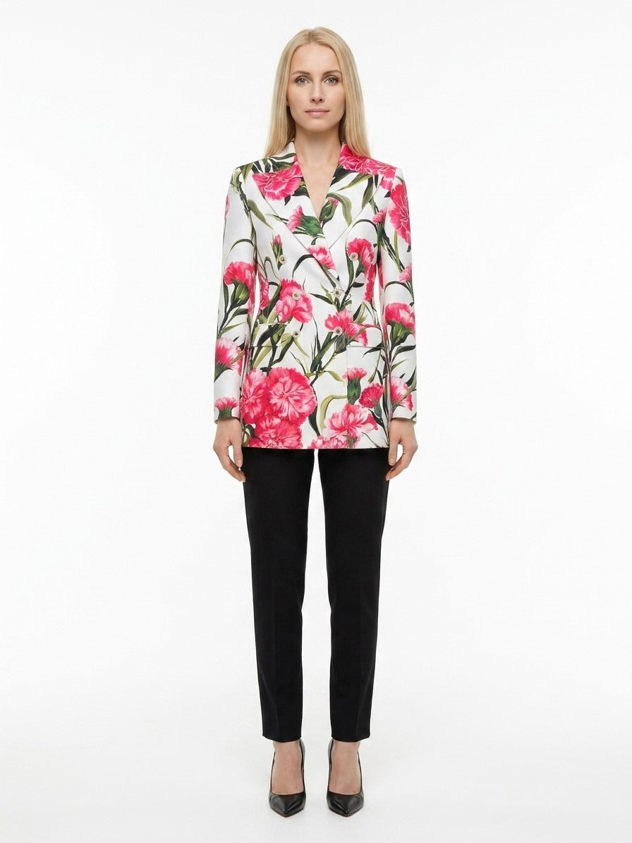 Blazer by Dolce & Gabbana for women in silk & polyester multicolor features an stylish silhouette, showcasing a sophisticated and stylish for a truly stylish finish.