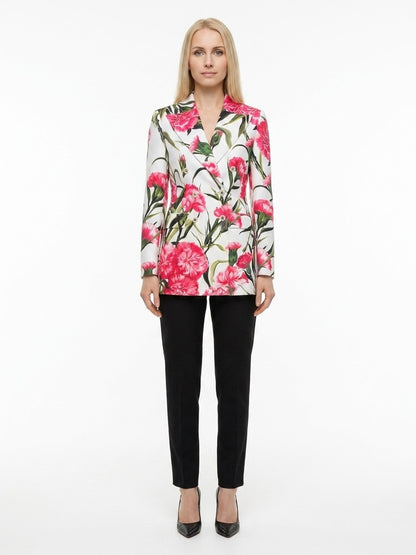Blazer by Dolce & Gabbana for women in silk & polyester multicolor features an stylish silhouette, showcasing a sophisticated and stylish for a truly stylish finish.