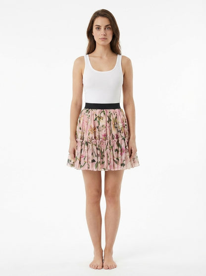 Skirt by Dolce & Gabbana for women in silk polyamide & cotton multicolor & patterned showcases a sultry silhouette, elegantly defined by its mini and the sophisticated sultry design of the Essence Women's Tailored Silk Polyamide & Cotton Mini Skirt.