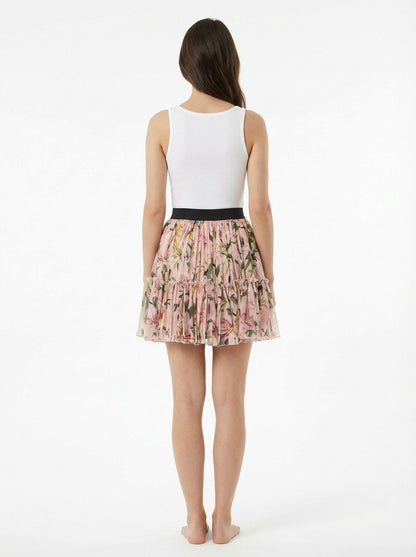 Skirt by Dolce & Gabbana for women in silk polyamide & cotton multicolor & patterned features a captivating silhouette, showcasing the captivating Essence Women's Tailored Silk Polyamide & Cotton Mini Skirt design with a sophisticated mini for a captivating look.