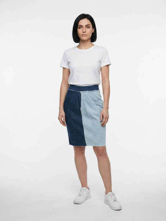 Dolce & Gabbana Multicolor Denim Skirt