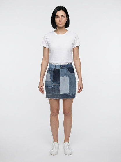 Skirt by Dolce & Gabbana for women in cotton multicolor features an relaxed-yet-refined silhouette that elegantly showcases the Women's Cotton Mini Skirt design and sophisticated mini.