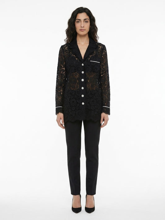 Dolce & Gabbana Black Cotton Blazer