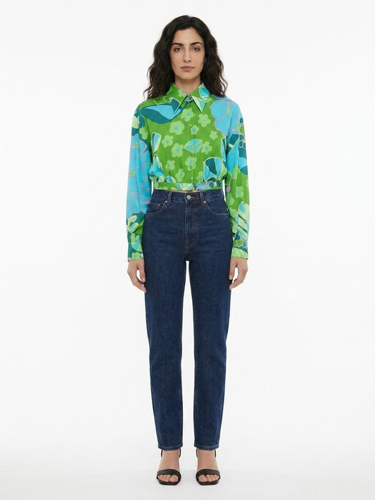 Dolce & Gabbana Multicolor Elastane Pattern Shirt