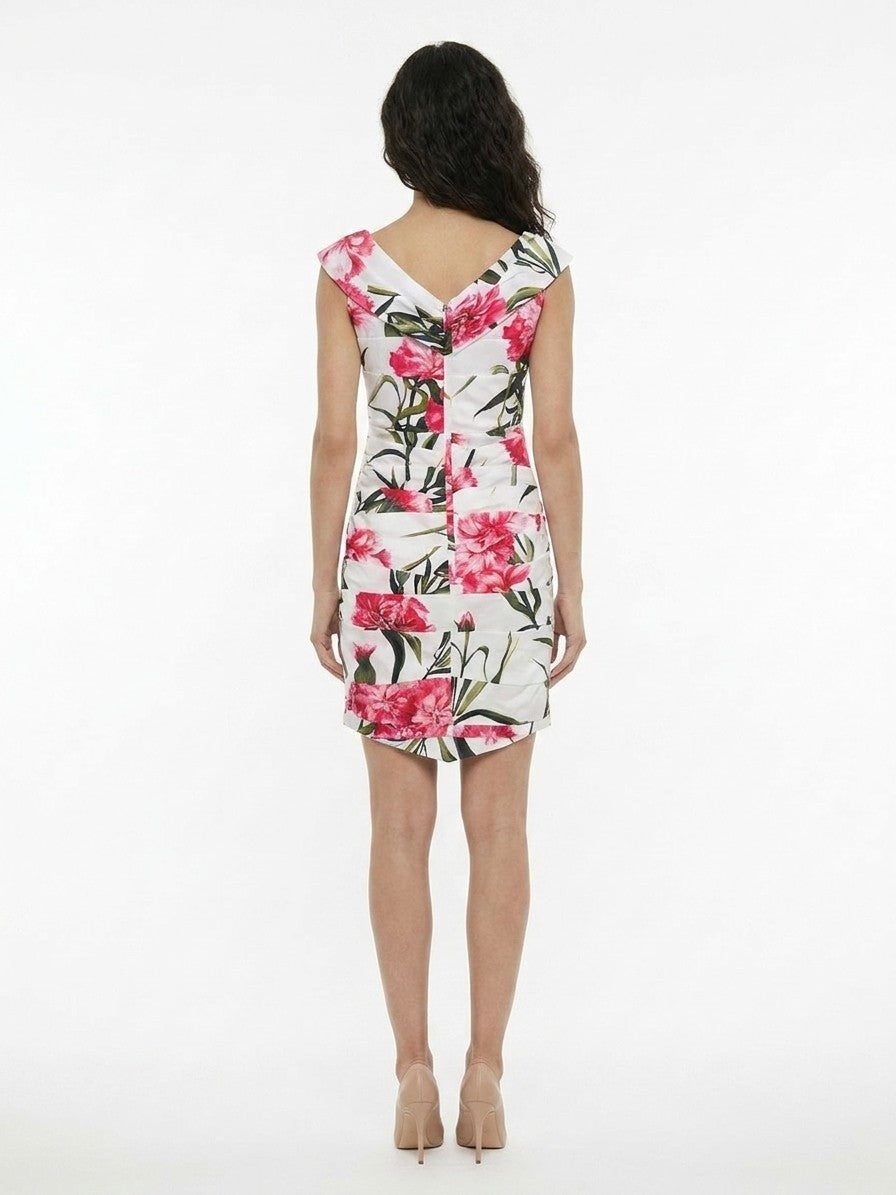 Dress by Dolce & Gabbana for women in stretch viscose multicolor & patterned features an eye catching silhouette with a sophisticated , elegant , and a refined short for a eye catching aesthetic.