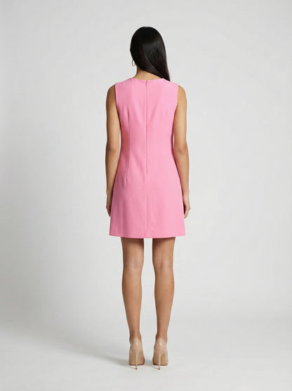 Dress by Dolce & Gabbana for women in silk viscose & acetate pink showcases a striking silhouette, elegantly detailed with a , refined , and a striking short for a striking finish.