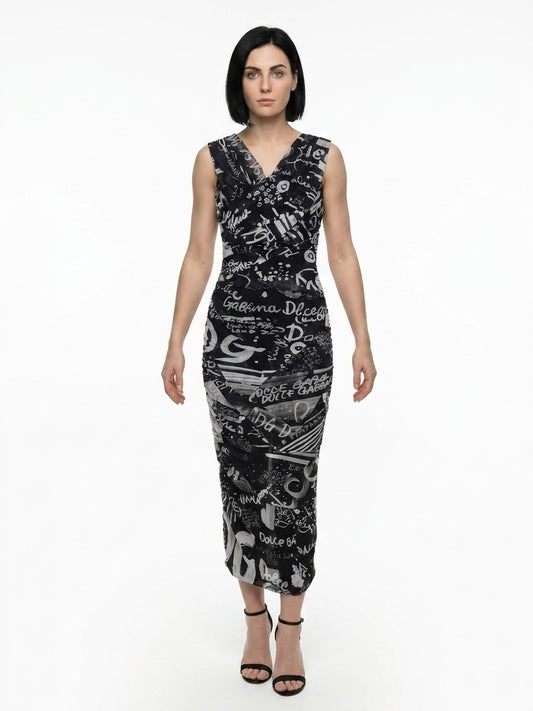 Dolce & Gabbana Bicolor Elastane Casual Dress
