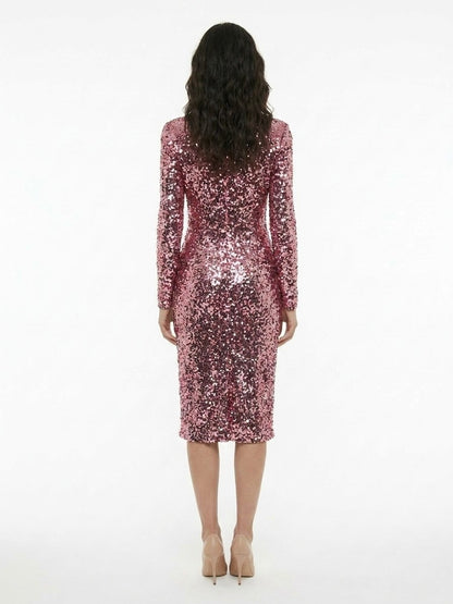 Dress by Dolce & Gabbana for women in silk polyamide & cotton pink & patterned features an cute silhouette, detailed with a and that elegantly flows into a cute midi.