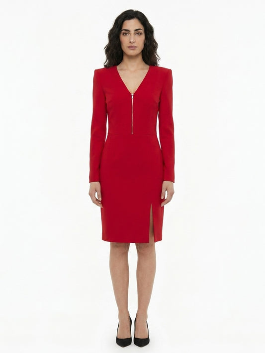 Dolce & Gabbana Red Cotton Cocktail Dress