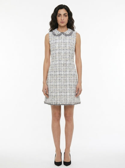 Dress by Dolce & Gabbana for women in polyester cotton viscose & silk multicolor features a dramatic silhouette, showcasing an elegant and sleeveless that flows into a dramatic short.
