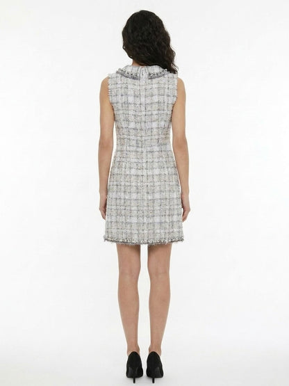 Dress by Dolce & Gabbana for women in polyester cotton viscose & silk multicolor features an sultry silhouette defined by a and , falling to an sultry short for a sultry look.