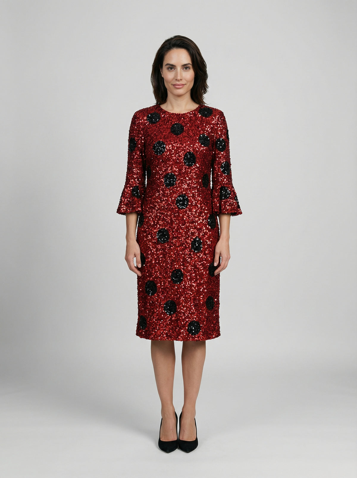Dress by Dolce & Gabbana for women in cotton multicolor & patterned features an magnificent silhouette, artfully detailed with a magnificent and long-sleeve that flows into an magnificent midi.