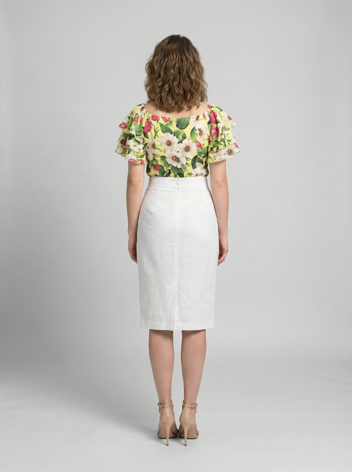 Shirt by Dolce & Gabbana for women in polyamide & silk multicolor & patterned features an architectural silhouette with a refined and elegant for a architectural look.