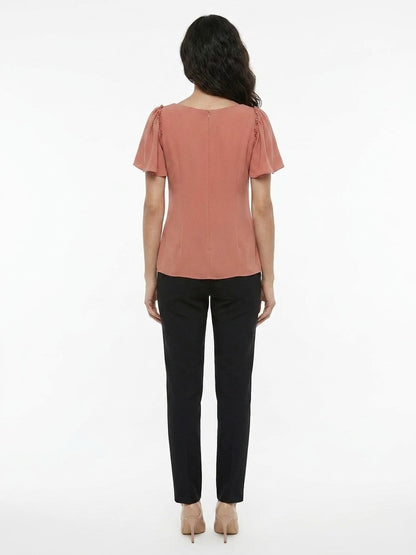 Blouse by Dolce & Gabbana for women in acetate elastane & viscose orange, featuring a nuanced and nuanced for a sophisticated finish.