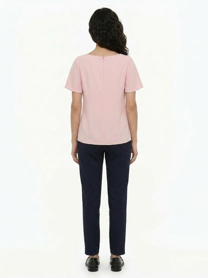 Shirt by Dolce & Gabbana for women in acetate elastane & viscose pink showcases a sharp silhouette, elegantly detailed with a sharp and sharp .