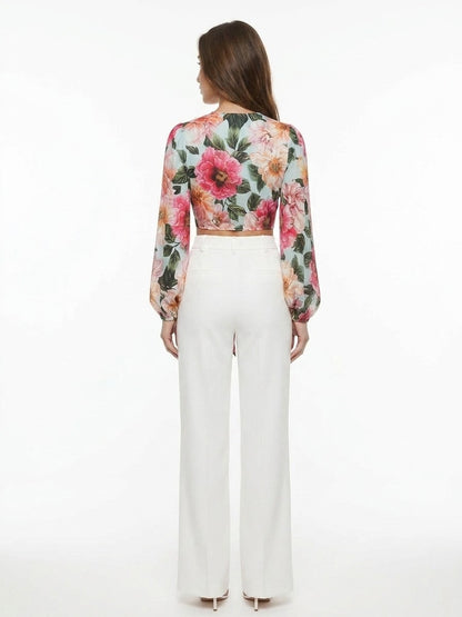 Shirt by Dolce & Gabbana for women in stretch viscose multicolor & patterned features an polished silhouette, showcasing a sophisticated and detail for a truly polished finish.
