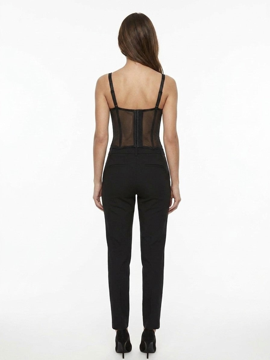 Bodysuit by Dolce & Gabbana for women in stretch polyamide black showcases a enviable silhouette, elegantly detailed with a enviable and for a truly enviable finish.