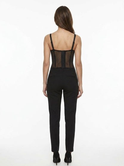 Bodysuit by Dolce & Gabbana for women in stretch polyamide black showcases a enviable silhouette, elegantly detailed with a enviable and for a truly enviable finish.