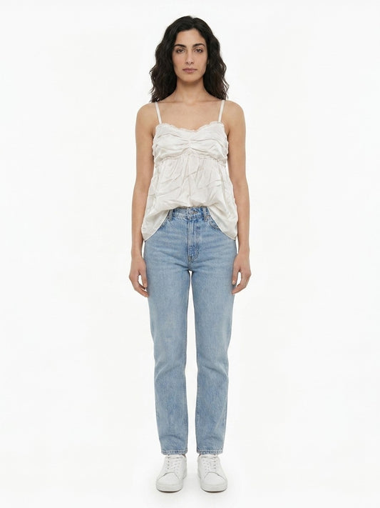 Dolce & Gabbana White Silk Blouse