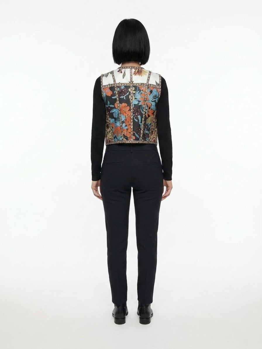 Vest by Dolce & Gabbana for women in polyamide & polyester multicolor features a chic silhouette, expertly detailed with a refined and premium for a truly chic look.