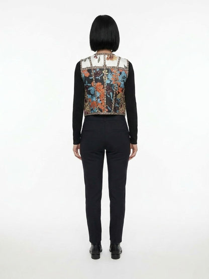 Vest by Dolce & Gabbana for women in polyamide & polyester multicolor features a chic silhouette, expertly detailed with a refined and premium for a truly chic look.