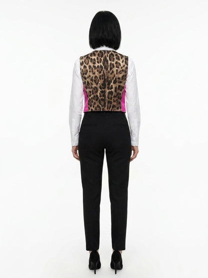 Vest by Dolce & Gabbana for women in polyamide & polyester pink features an contemporary silhouette, showcasing refined and a contemporary for a sophisticated layered look.