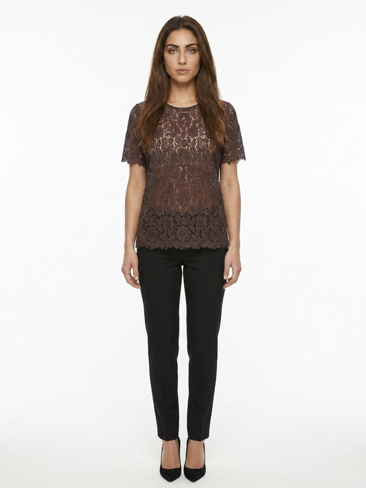 Dolce & Gabbana Brown Cotton T-Shirt