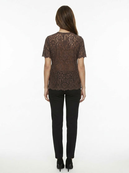 T-Shirt by Dolce & Gabbana for women in cotton nylon rayon & silk brown features an on trend silhouette, perfectly showcasing a on trend and for an elevated aesthetic.