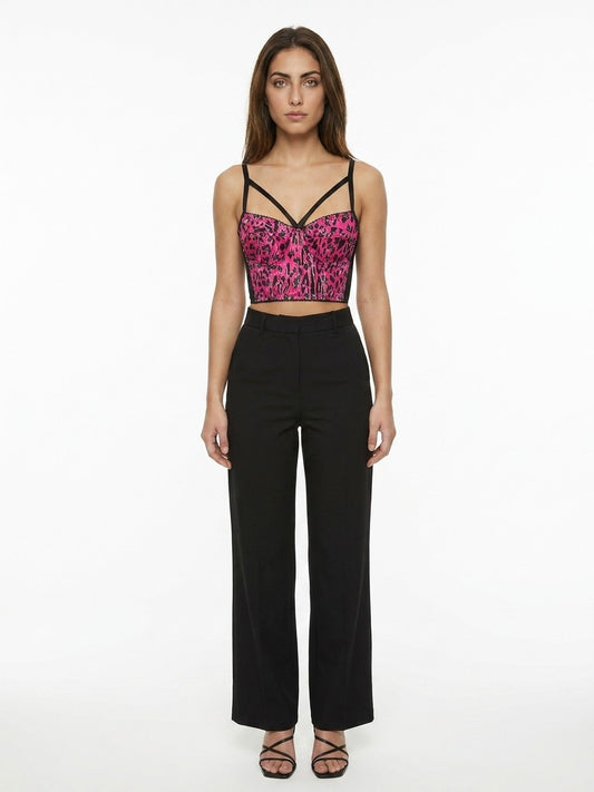 Dolce & Gabbana Multicolor Elastane Sleeveles T-Shirt