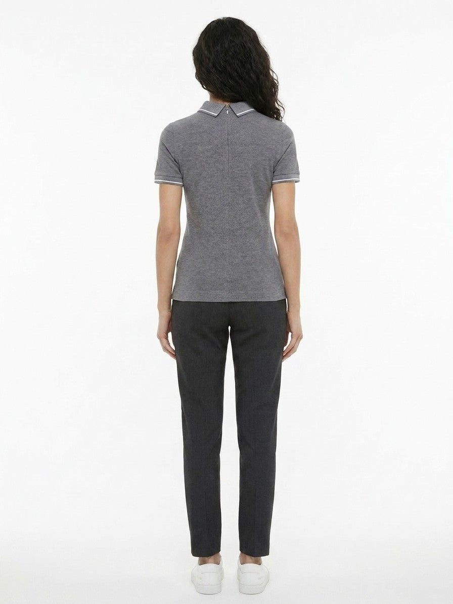 Polo Shirt by Dolce & Gabbana for women in cotton gray presents a sleek silhouette, featuring a refined and for a sleek finish.