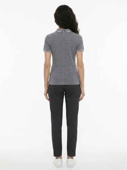 Polo Shirt by Dolce & Gabbana for women in cotton gray presents a sleek silhouette, featuring a refined and for a sleek finish.