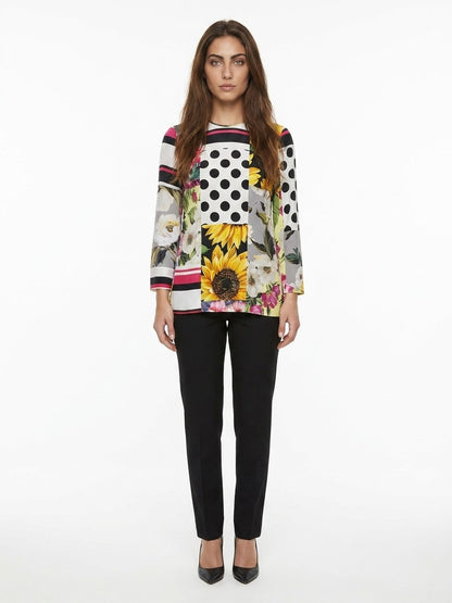 Shirt by Dolce & Gabbana for women in silk multicolor & patterned presents a discerning silhouette, showcasing a sophisticated and for a truly discerning finish.