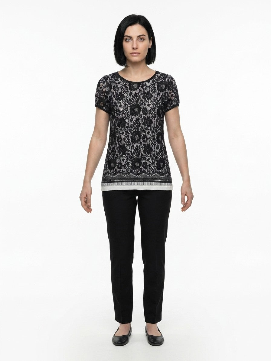 T-Shirt by Dolce & Gabbana for women in nylon polyamide silk & viscose multicolor features an on trend silhouette, perfectly showcasing a on trend and for an elevated aesthetic.