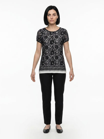T-Shirt by Dolce & Gabbana for women in nylon polyamide silk & viscose multicolor features an on trend silhouette, perfectly showcasing a on trend and for an elevated aesthetic.