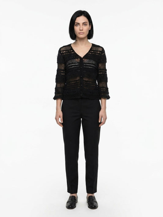Dolce & Gabbana Black Cotton Cardigan