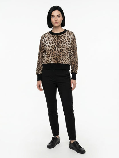 Activewear Sweatshirt by Dolce & Gabbana for women in cotton modal & viscose multicolor showcases a versatile silhouette, artfully detailed with a versatile and for a versatile finish with .