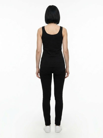 Dolce & Gabbana Black Cotton Tank Tops