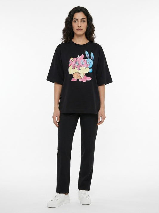Dolce & Gabbana Black Cotton T-Shirt