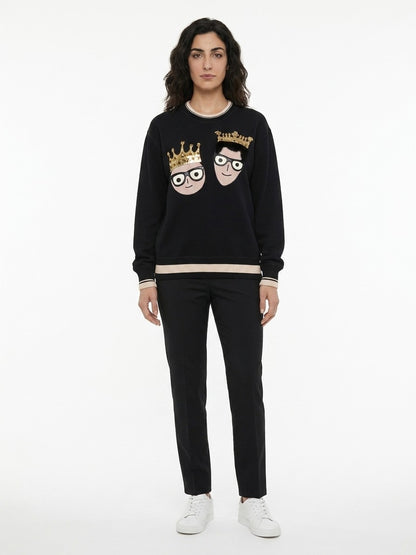 Dolce & Gabbana Black Cotton Sweatshirt