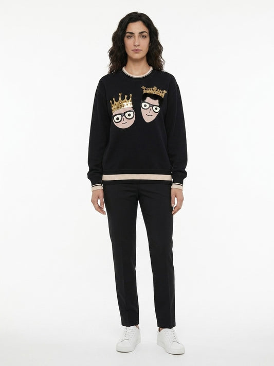 Dolce & Gabbana Black Cotton Sweatshirt
