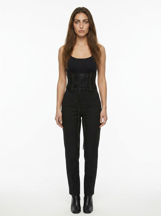 Dolce & Gabbana Black Lambskin High-Waist Belt