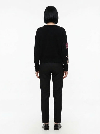 Sweatshirt by Dolce & Gabbana for women in cashmere multicolor presents a smart casual silhouette, featuring a smart casual and for a sophisticated look.