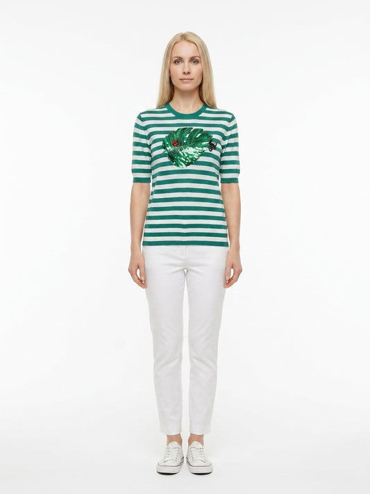 Dolce & Gabbana Blue Silk T-Shirt