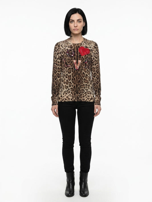 Dolce & Gabbana Multicolor Virgin Wool Sweatshirt