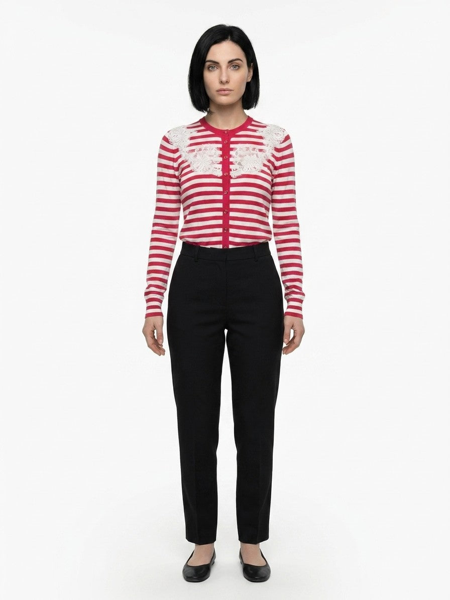 Cardigan by Dolce & Gabbana for women in silk multicolor features an impeccable silhouette, showcasing a sophisticated and detail for a truly impeccable finish.