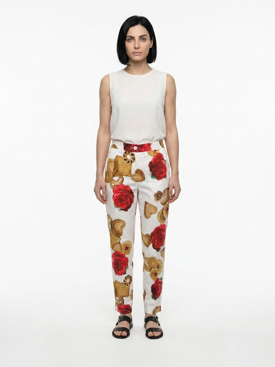 Joggers by Dolce & Gabbana for women in cotton multicolor presents a refined pantology silhouette, artfully defined by a refined pantology , long, and a sophisticated .